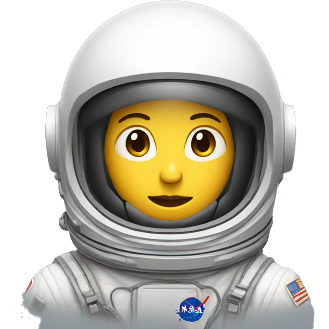 astronaut navigating in space, no face just closed helmet emoji