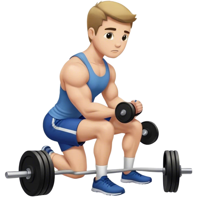 man weighted wrist curl emoji