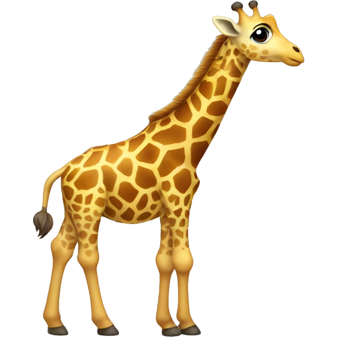 Giraffe with a raindow skirt emoji