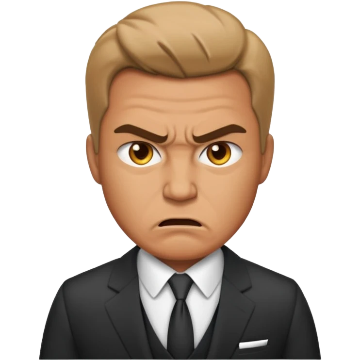 very angry male boss in suit emoji