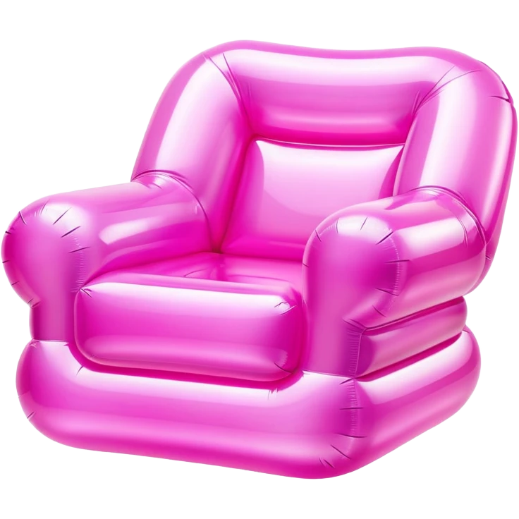 90’s Sparkly pink inflatable chair emoji