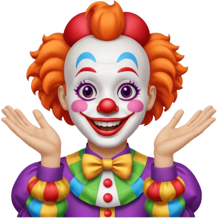 Ein Clown Klatsch jubelnd in die Händen emoji