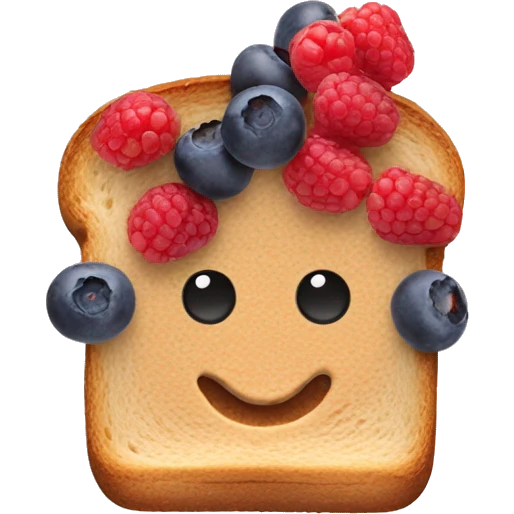 1 tost on the top peanut butter & berries  emoji