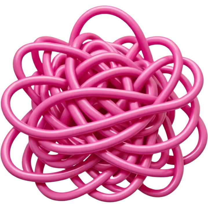 Jeff Koons style spam pink spaghetti abstract art sculpture  emoji