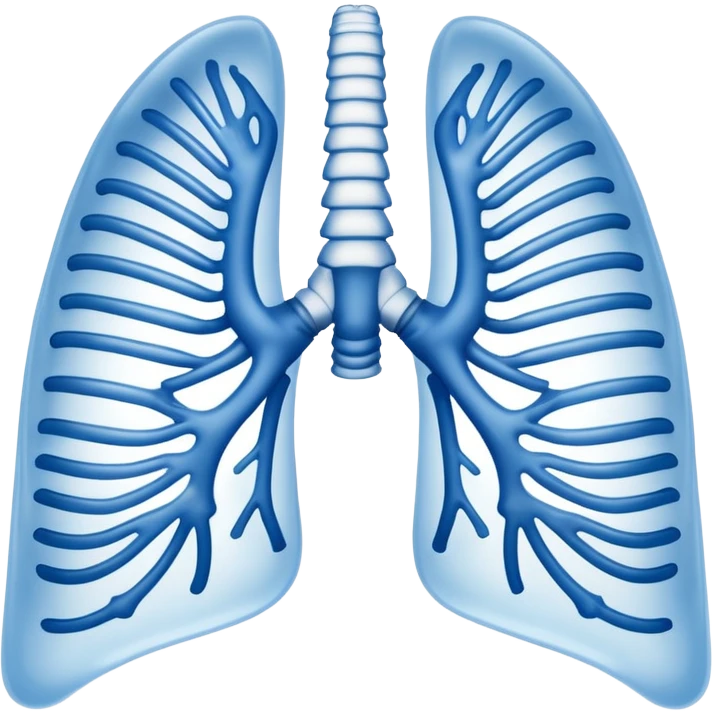 ribs that is in an xray format make it blue and white blue backround and white ribs  emoji