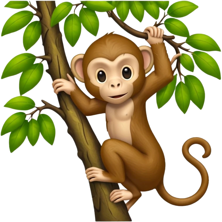 monkey climbing a tree emoji
