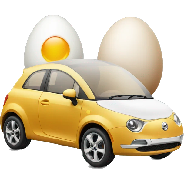 car and eggs emoji