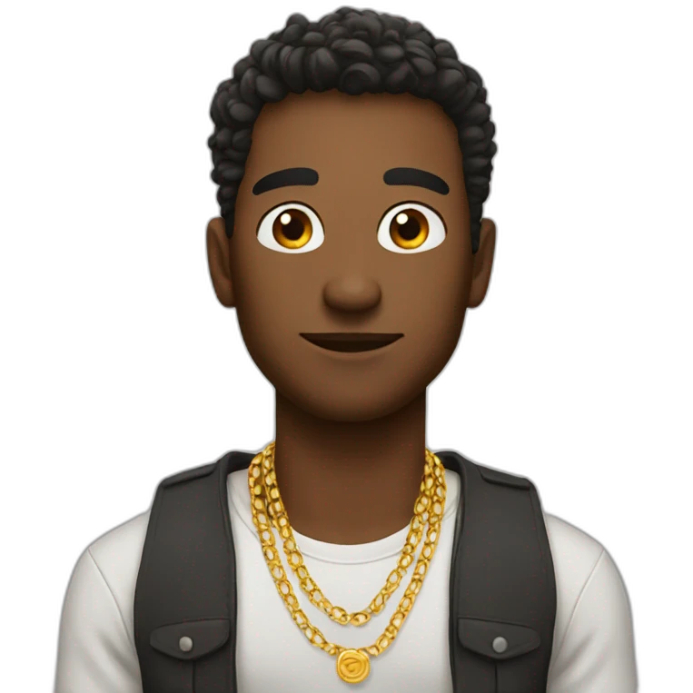 A guy with a nice necklace emoji