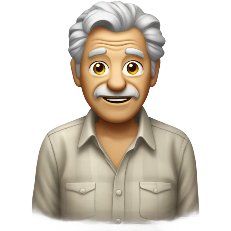 A drunk old man emoji