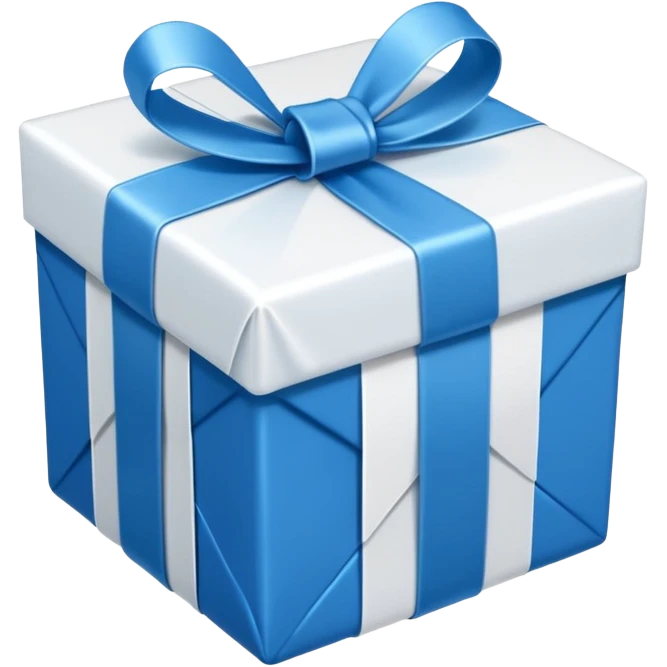 blue white present emoji