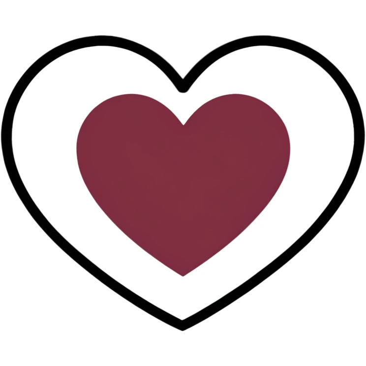 Burgundy heart  emoji