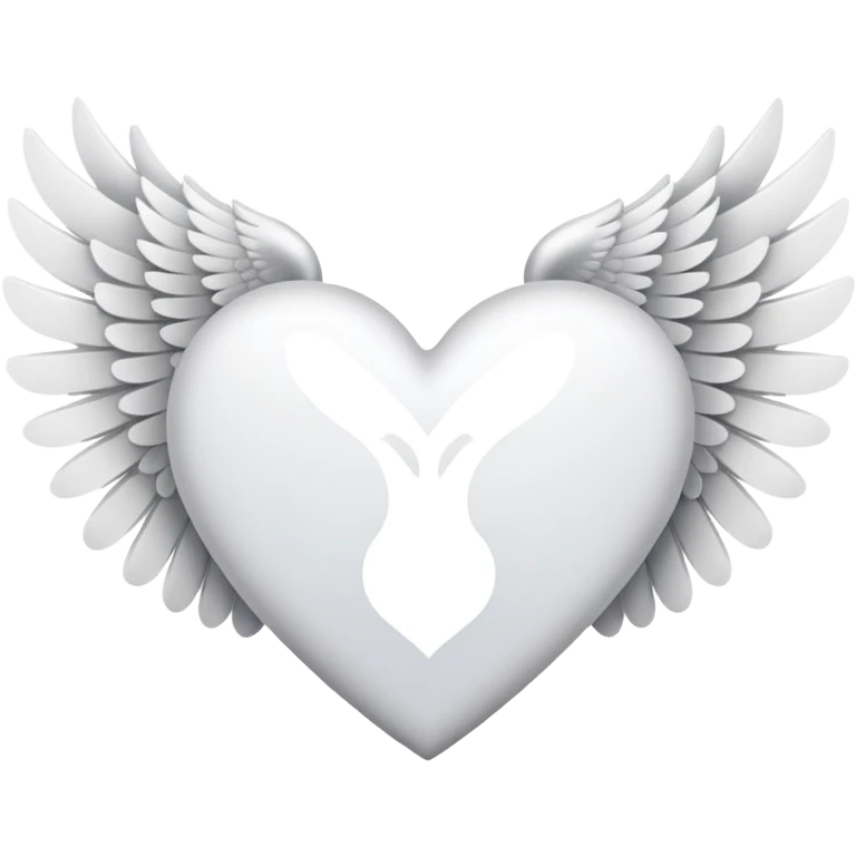 White heart with wings emoji