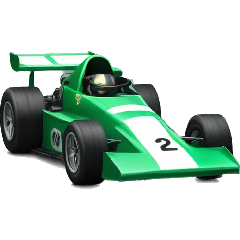 Black and green chequer racecar  emoji