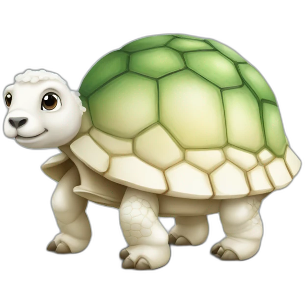 Chèvre sur une tortue emoji