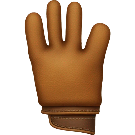old glove without fingers emoji