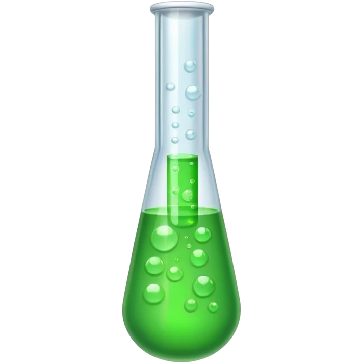 test tube with green liquid emoji