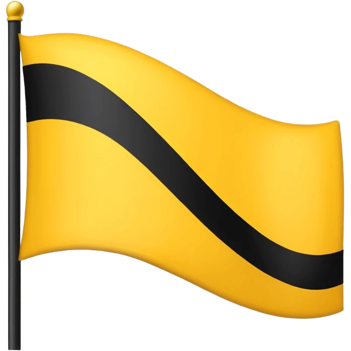 Create yellow line black line and yellow lined flag emoji