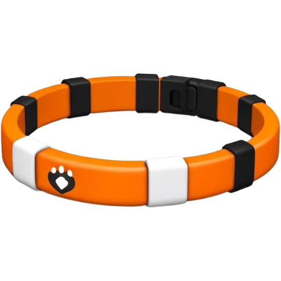 Un logo que ponga FTM y debajo pulseras con una pulsera de color naranja blanco y negro en medio emoji