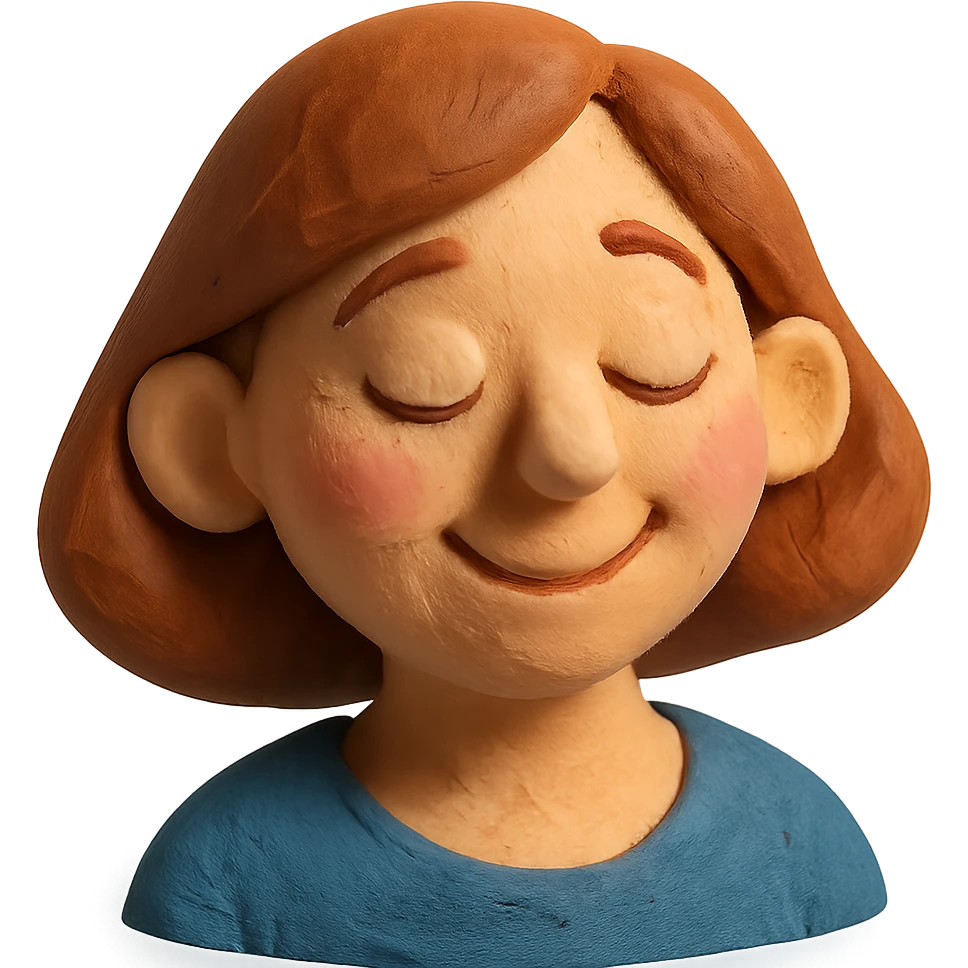 loving mom face in claymation style emoji