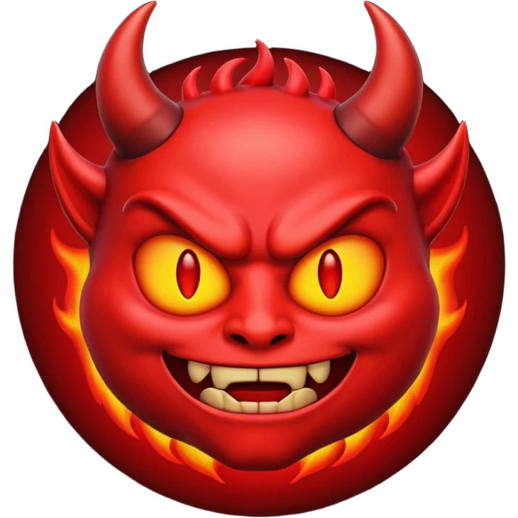 Red Iphone Demon Emoji emoji