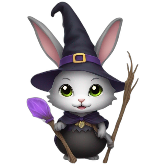 bunny witch emoji