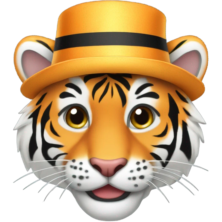 Tiger new years hat emoji