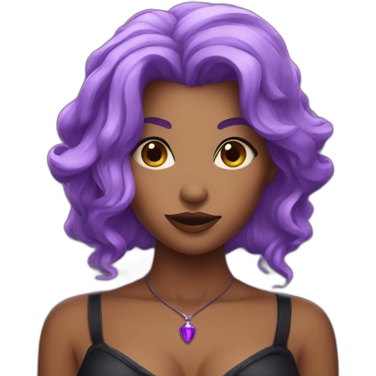 sexy witch purple hair emoji