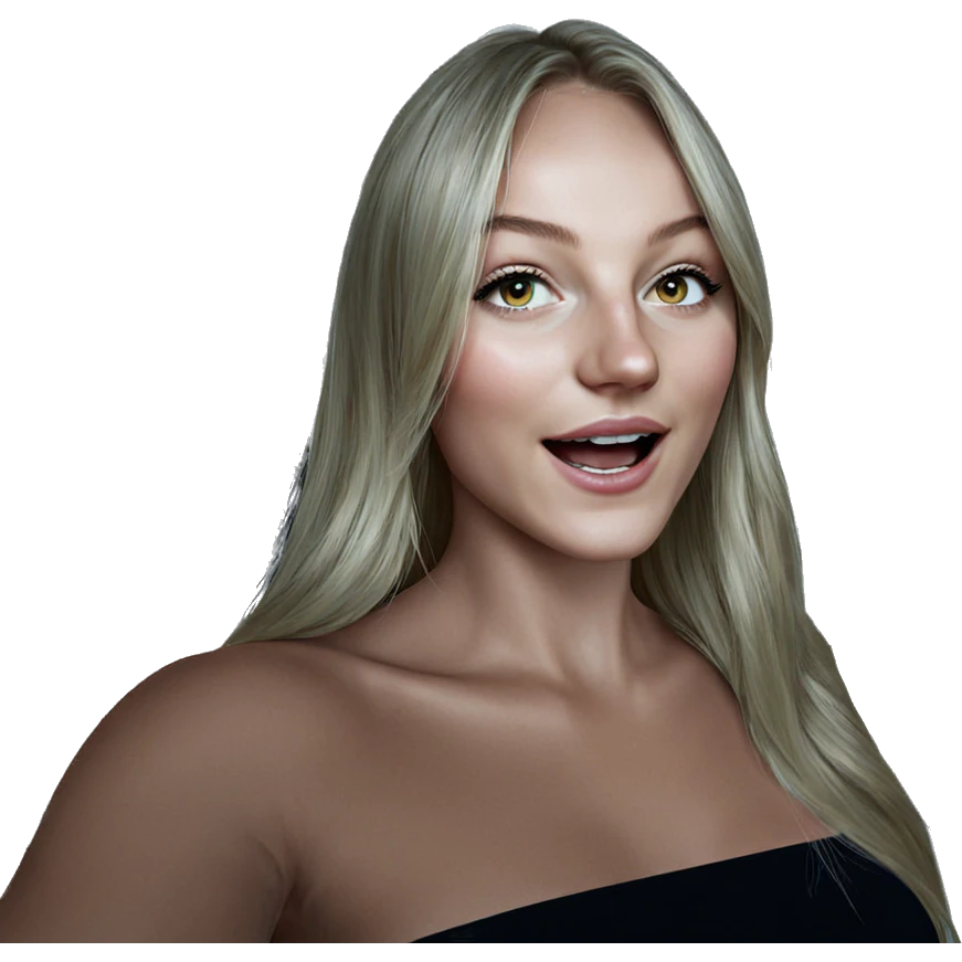 realistic portrait of blonde girl emoji