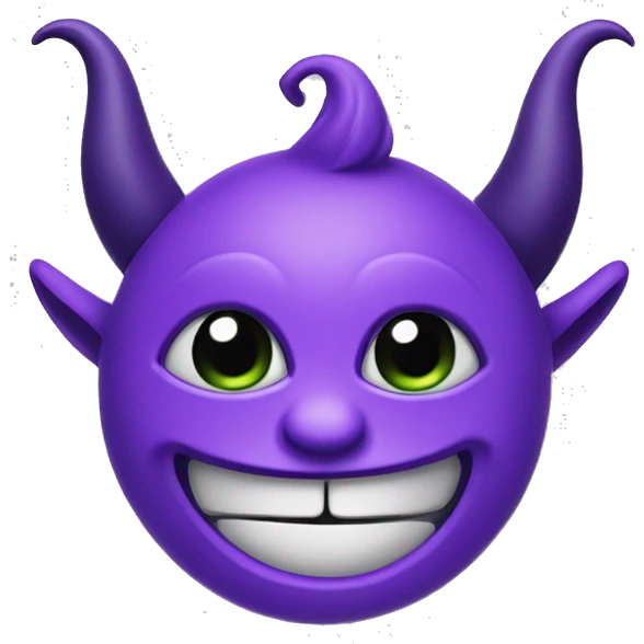 the unicode smiling purple imp emoji, but frowning with a teardrop emoji