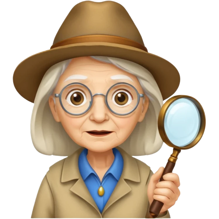 Explorer old woman with magnifying glass emoji