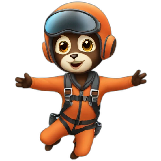 Cute-Mongkey-Skydiving emoji