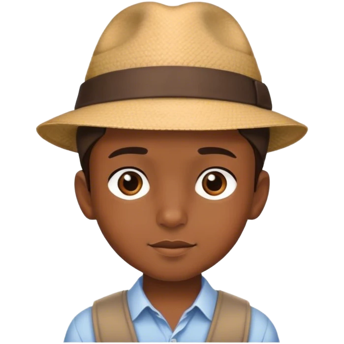 young boy in stylish hat emoji