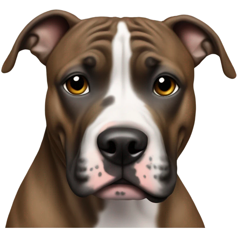 Brindle black nose pitbull emoji