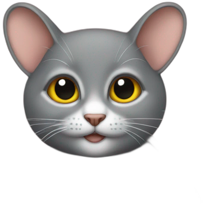 Souris sur chat emoji