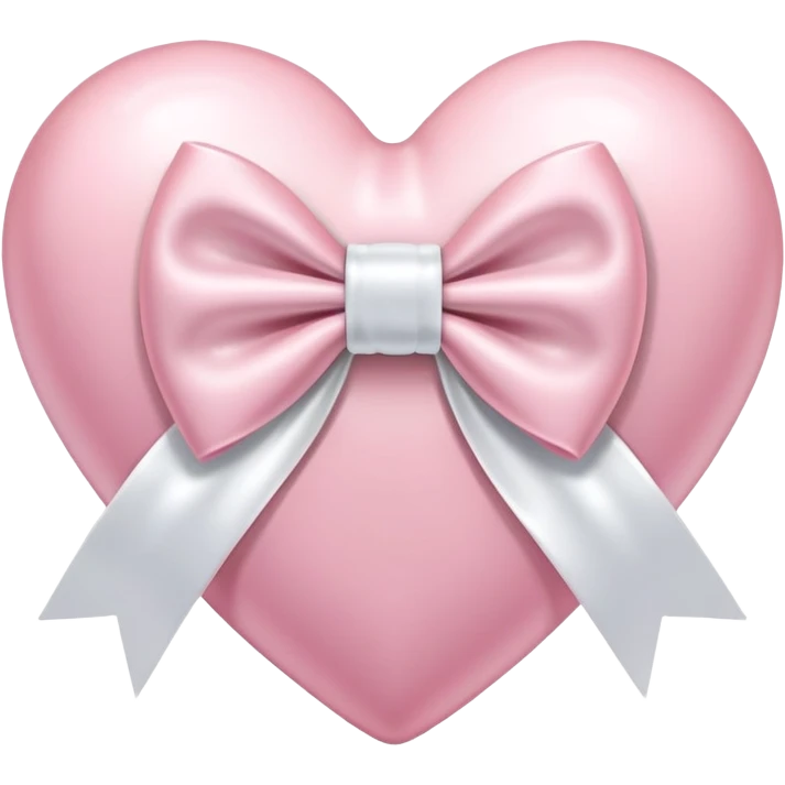 Light pink heart with bow emoji
