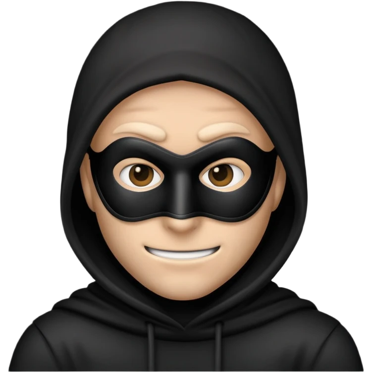 a burglar emoji with a black mask, but just the head, don’t show the body  emoji