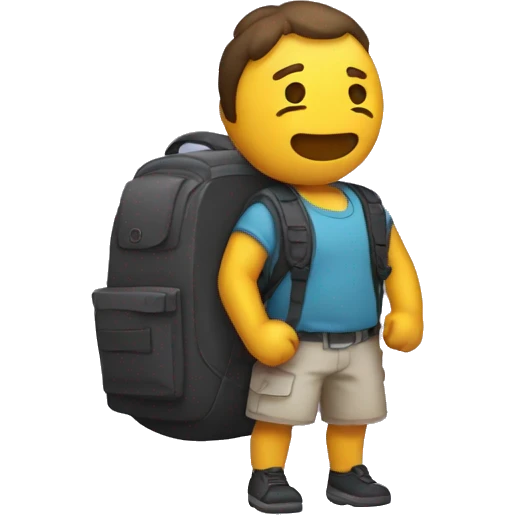 ladron con un saco en su espalda de noche emoji