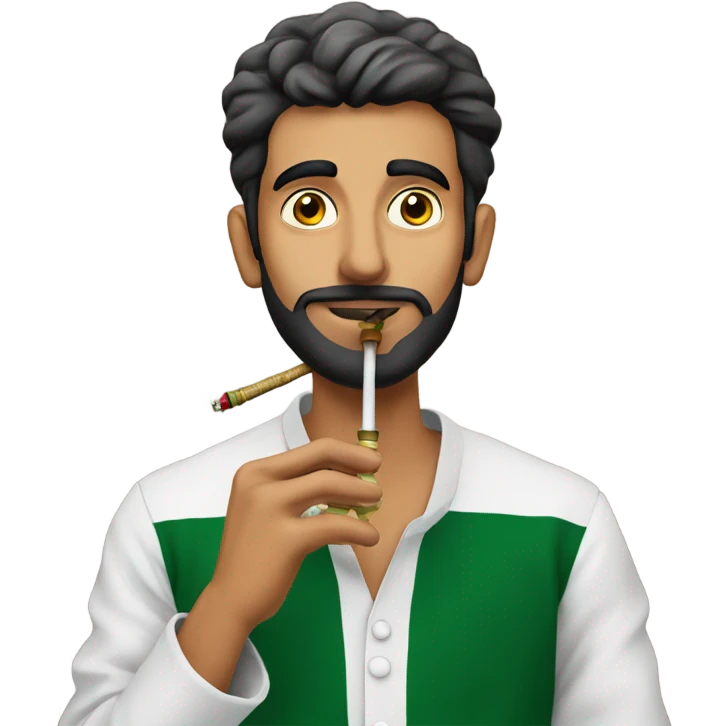 Pakistan guy smoking hookah emoji