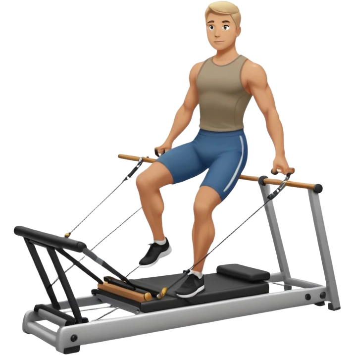 guy workout pilates reformer  emoji
