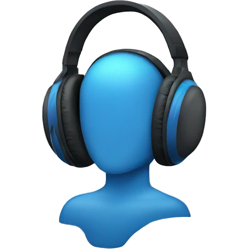 blue headphones  emoji