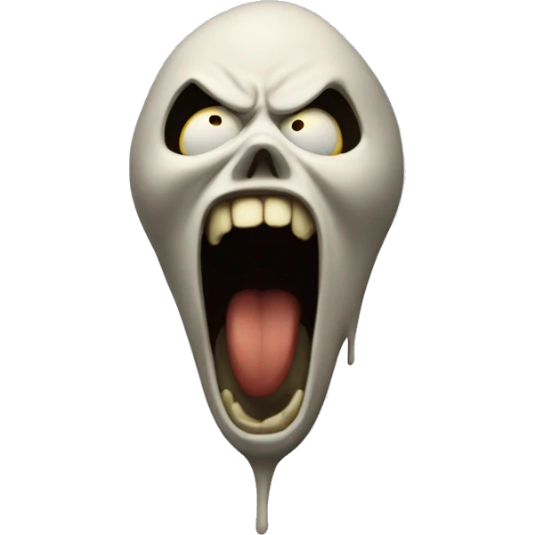 scream and distortion emoji