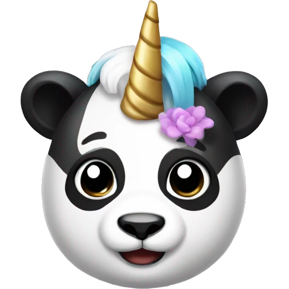 an pandacorn. an mix between panda and unicorn. emoji