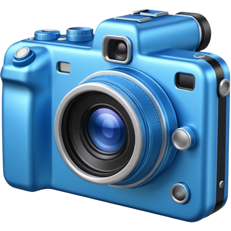 Blue camera  emoji