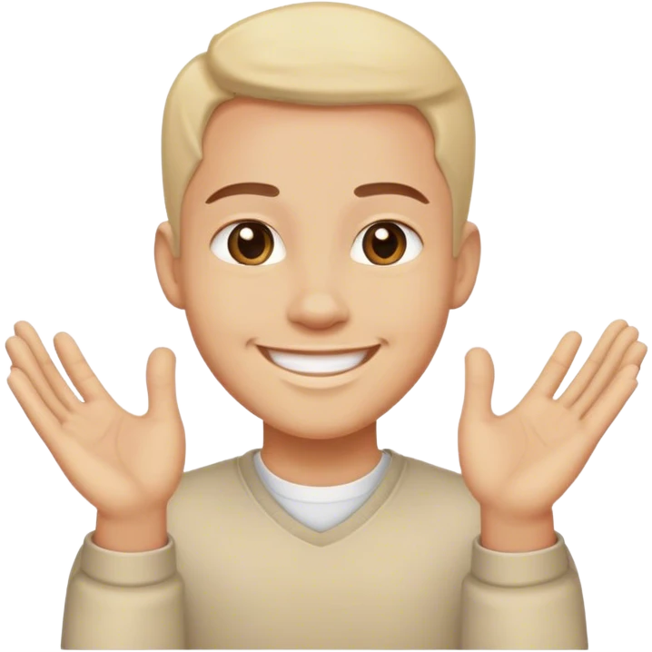 Smile with hands emoji