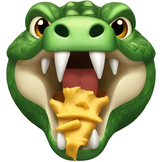 Crocadile eating lion  emoji
