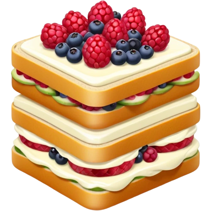 Fruit sandwich with cream emoji