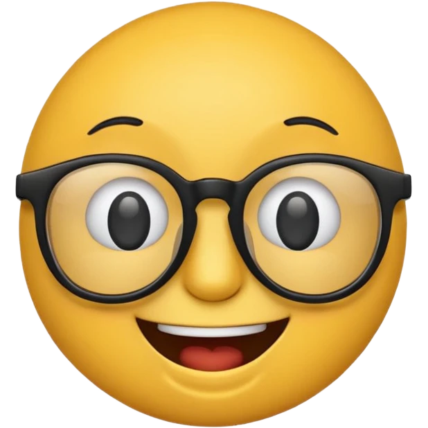 make a black emoji of  Smart smiley with glasses stock vector  emoji
