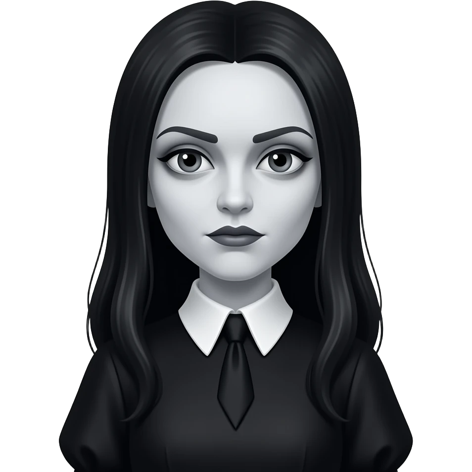 beautiful wendsday addams 112 x 112 px emoji