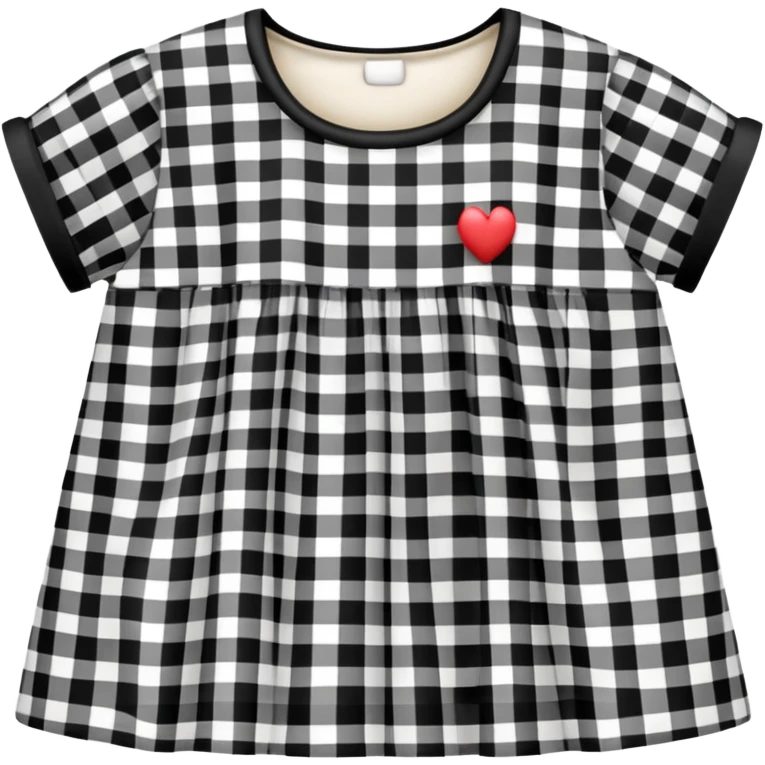 Black gingham top emoji