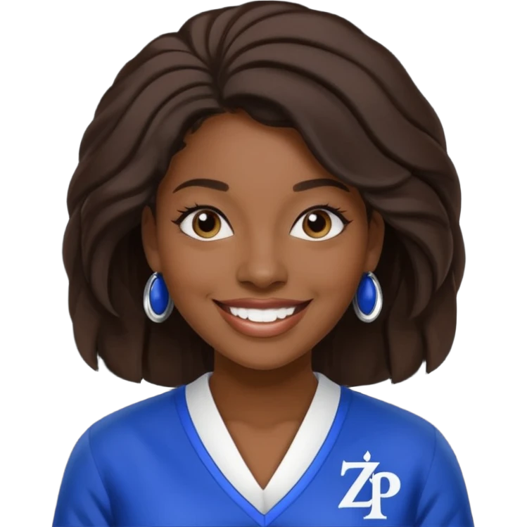 Zeta Phi Beta Sorority black women emoji. emoji